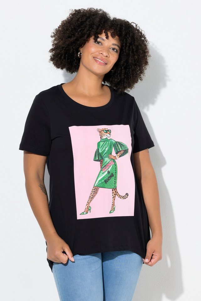 Angel of Style T-Shirt T-Shirt A-Linie LeoLady-Print und Statement von Angel of Style
