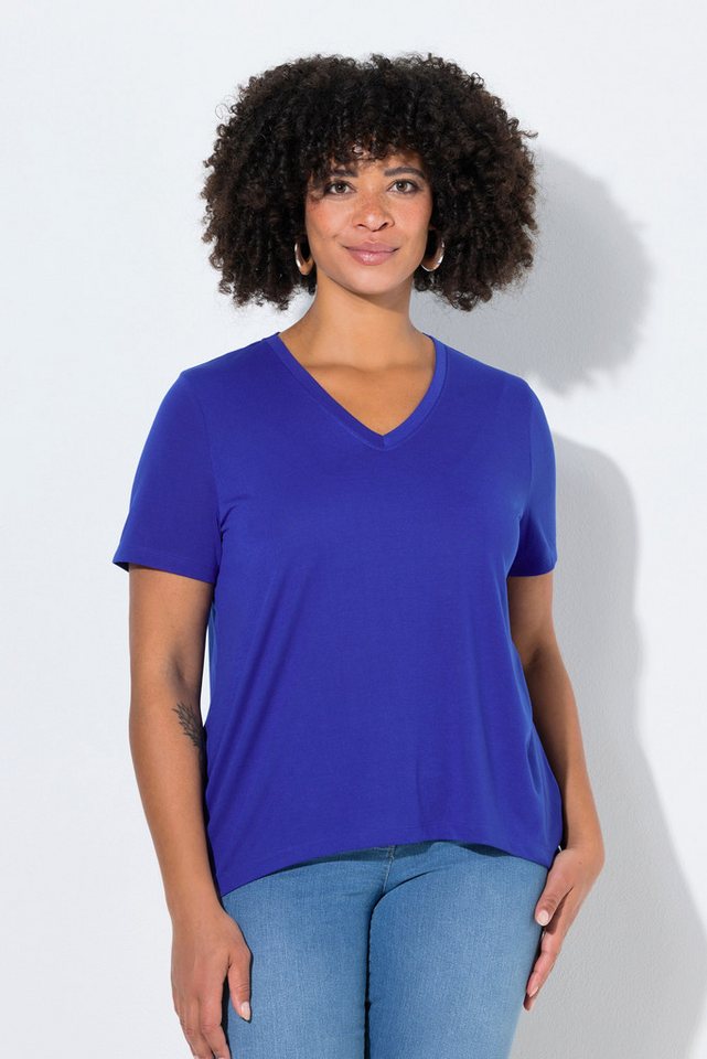 Angel of Style T-Shirt T-Shirt A-Linie Neonfarbe gerundeter Saum von Angel of Style