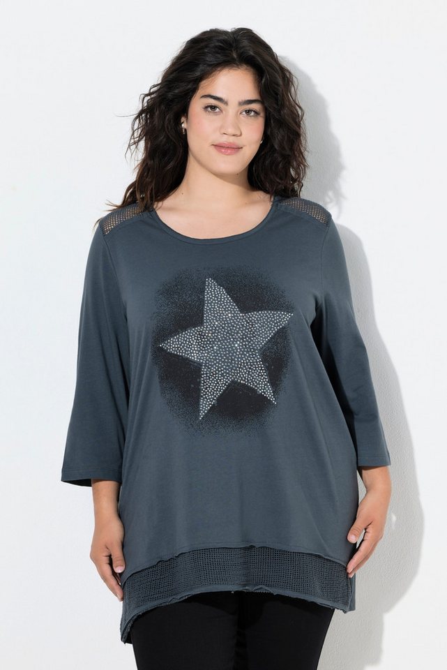 Angel of Style T-Shirt T-Shirt A-Linie cold dyed Glitzer-Stern Angel of Style T-Shirt T-Shirt A-Linie cold dyed Glitzer-Stern von Angel of Style