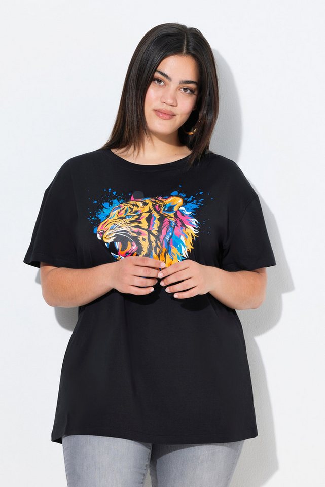 Angel of Style T-Shirt T-Shirt Boxy Fit farbiger Tigerkopf von Angel of Style