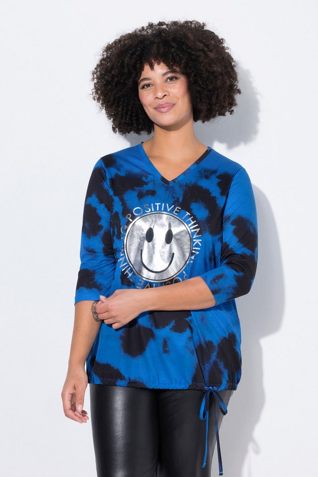 Angel of Style T-Shirt T-Shirt Regular Fit glänzender Smiley von Angel of Style