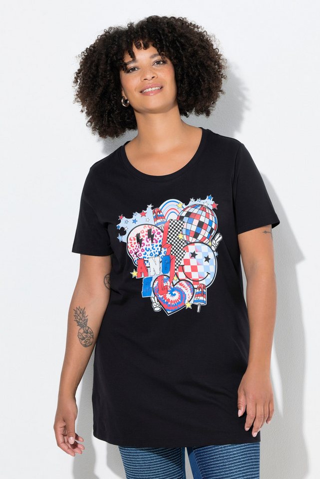 Angel of Style T-Shirt T-Shirt längere Passform Smiley-Motiv von Angel of Style