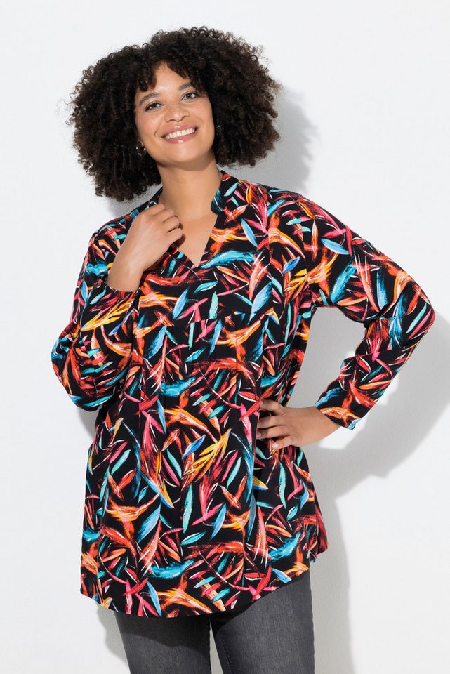 Angel of Style Tunika Tunika A-Linie Blätter-Muster von Angel of Style