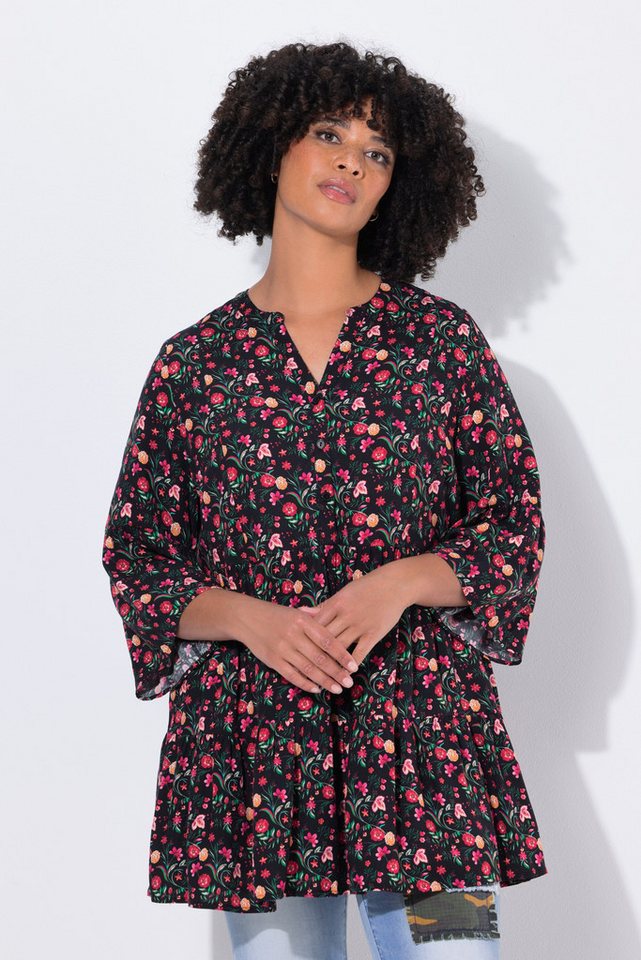 Angel of Style Tunika Tunika A-Linie Blumenmuster Volants von Angel of Style