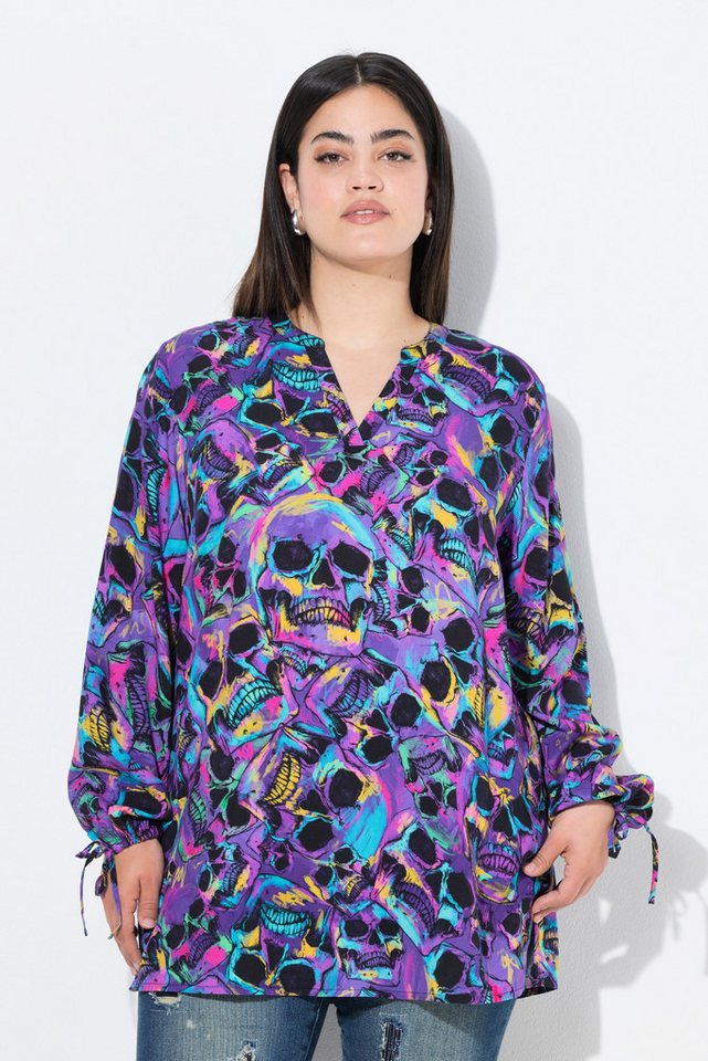 Angel of Style Tunika Tunika A-Linie Totenkopf-Muster 3/4-Ärmel von Angel of Style