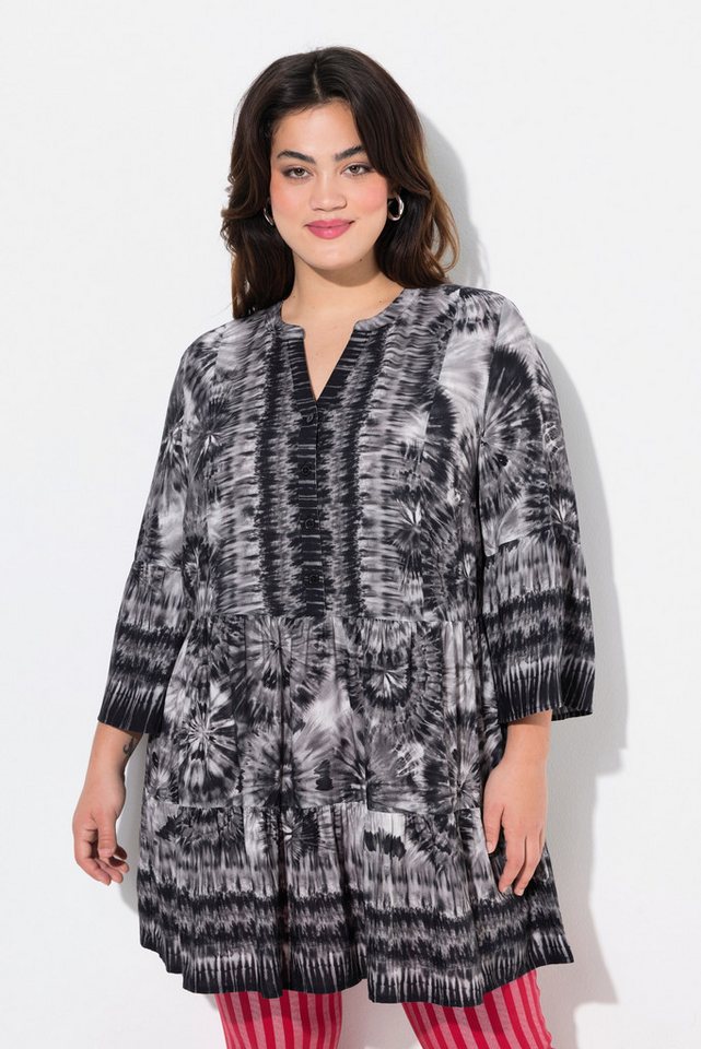 Angel of Style Tunika Tunika Blütenmuster Stehkragen Knopfleiste von Angel of Style