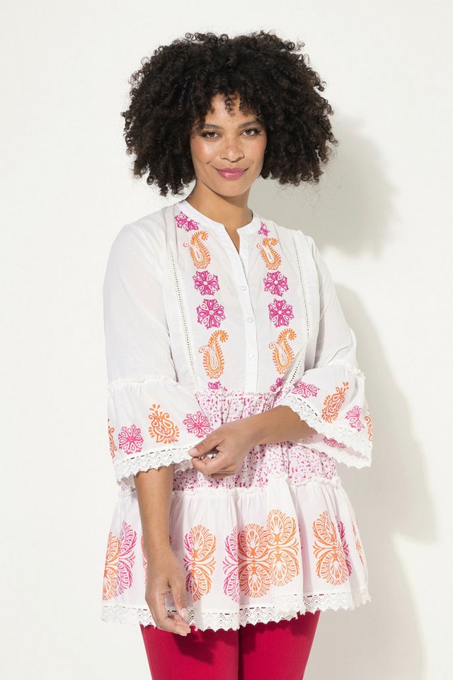 Angel of Style Tunika Tunika Musterstreifen V-Ausschnitt 3/4-Ärmel von Angel of Style