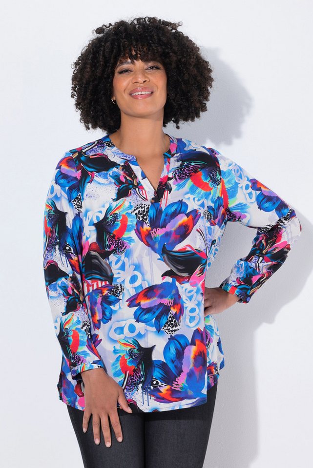Angel of Style Tunika Tunika bequeme Passform Blumenmuster von Angel of Style