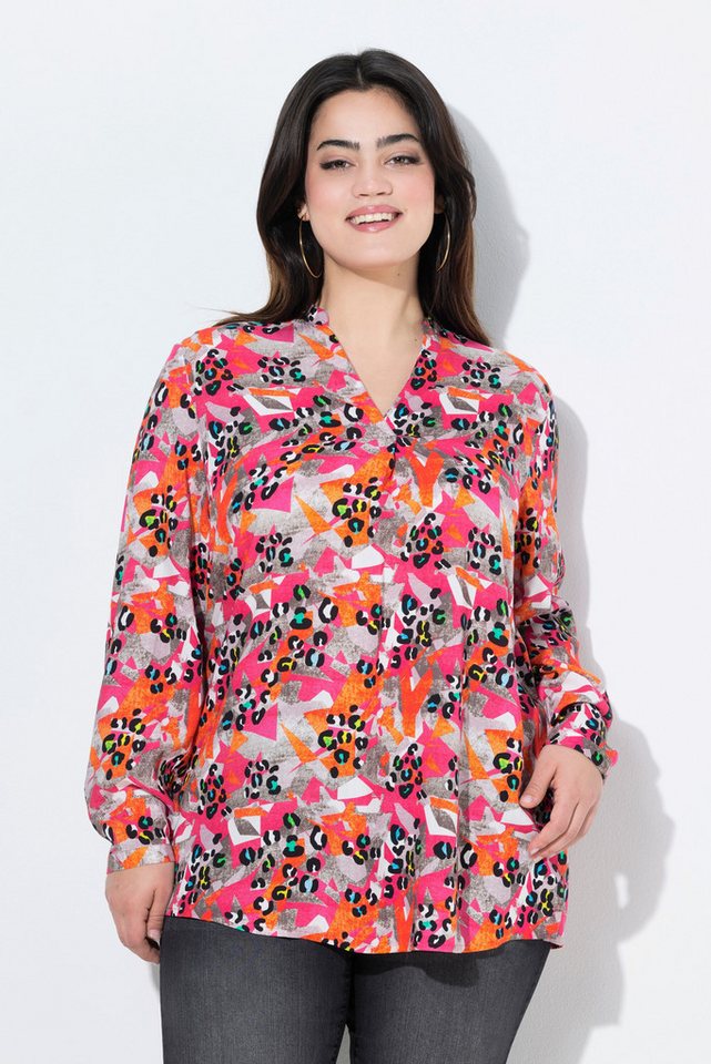 Angel of Style Tunika Tunika farbiger Leo-Druck Langarm von Angel of Style