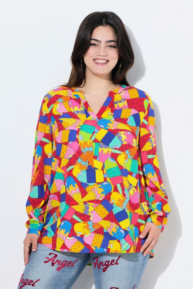 Angel of Style Tunika Tunika farbiges Eis-Muster Langarm von Angel of Style