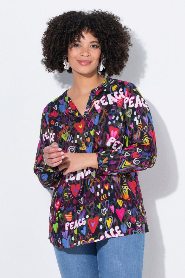 Angel of Style Tunika Tunika farbiges Herz-Muster Langarm von Angel of Style