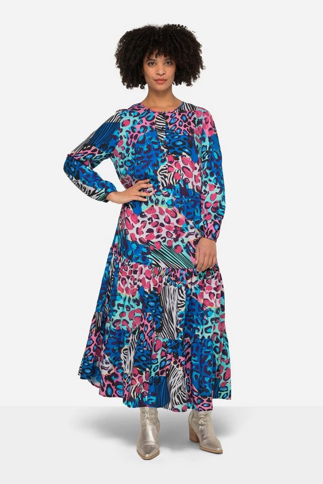 Angel of Style Tunika Tunika farbiges Leomuster Tunika-Ausschnitt von Angel of Style