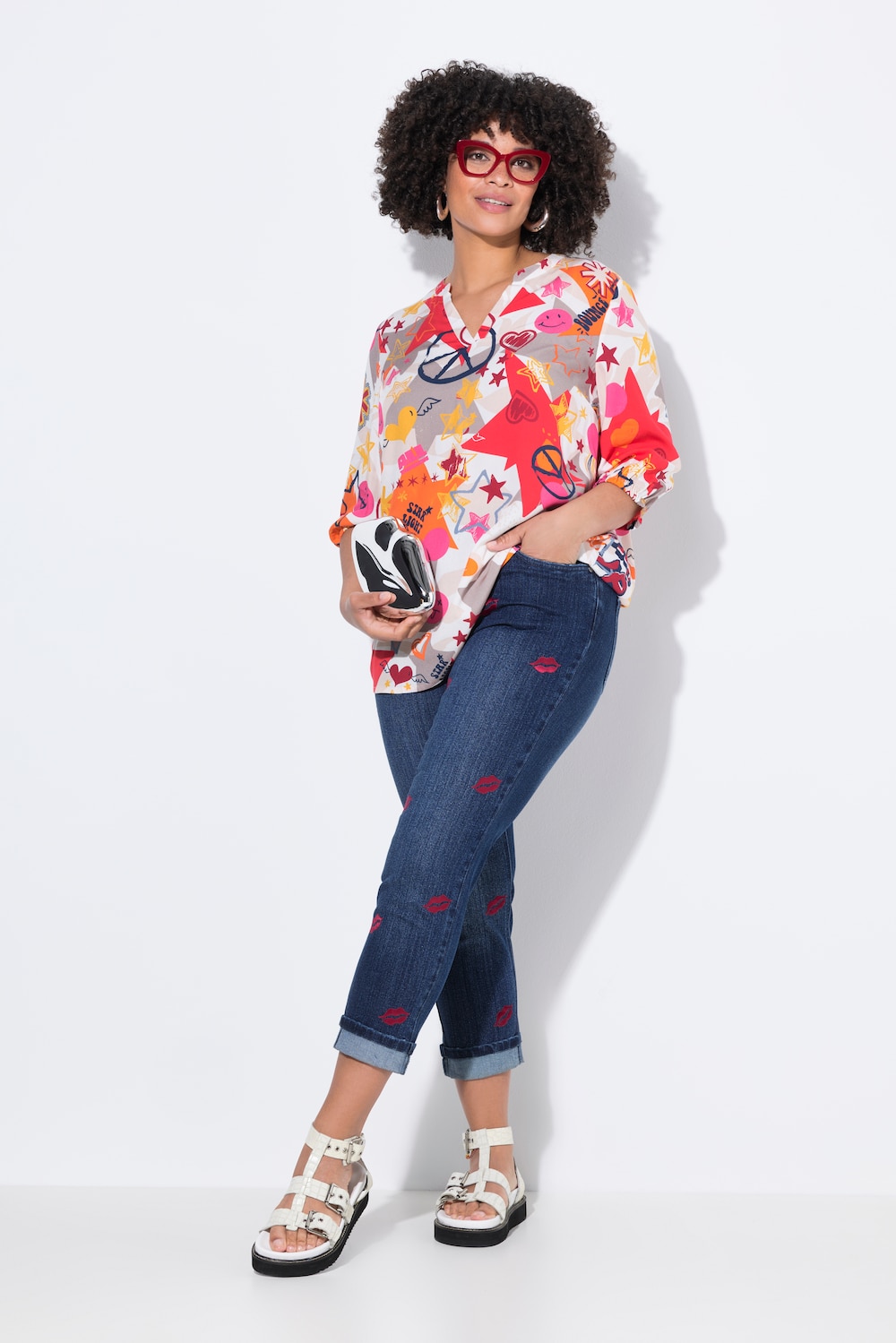 Große Größen 7/8-Jeans, Damen, blau, Größe: 52, Baumwolle, Angel of Style von Angel of Style