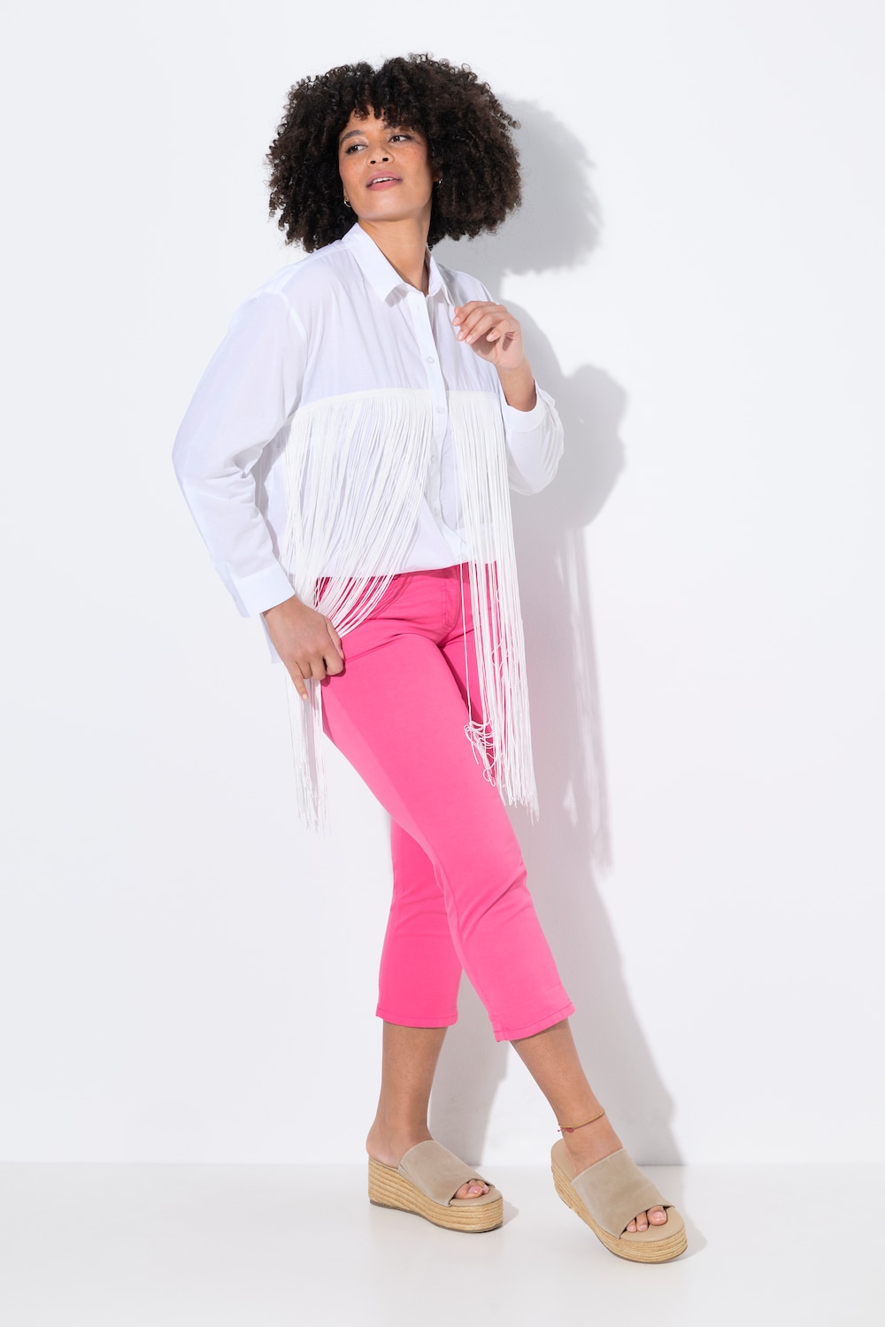 Große Größen 7/8-Jeans Amy, Damen, rosa, Größe: 42, Baumwolle, Angel of Style von Angel of Style