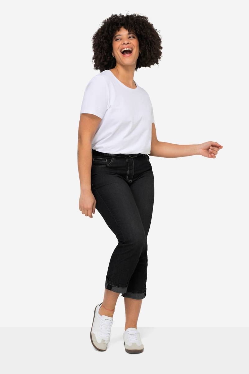 Große Größen 7/8-Jeans Amy, Damen, schwarz, Größe: 44, Baumwolle/Polyester, Angel of Style von Angel of Style