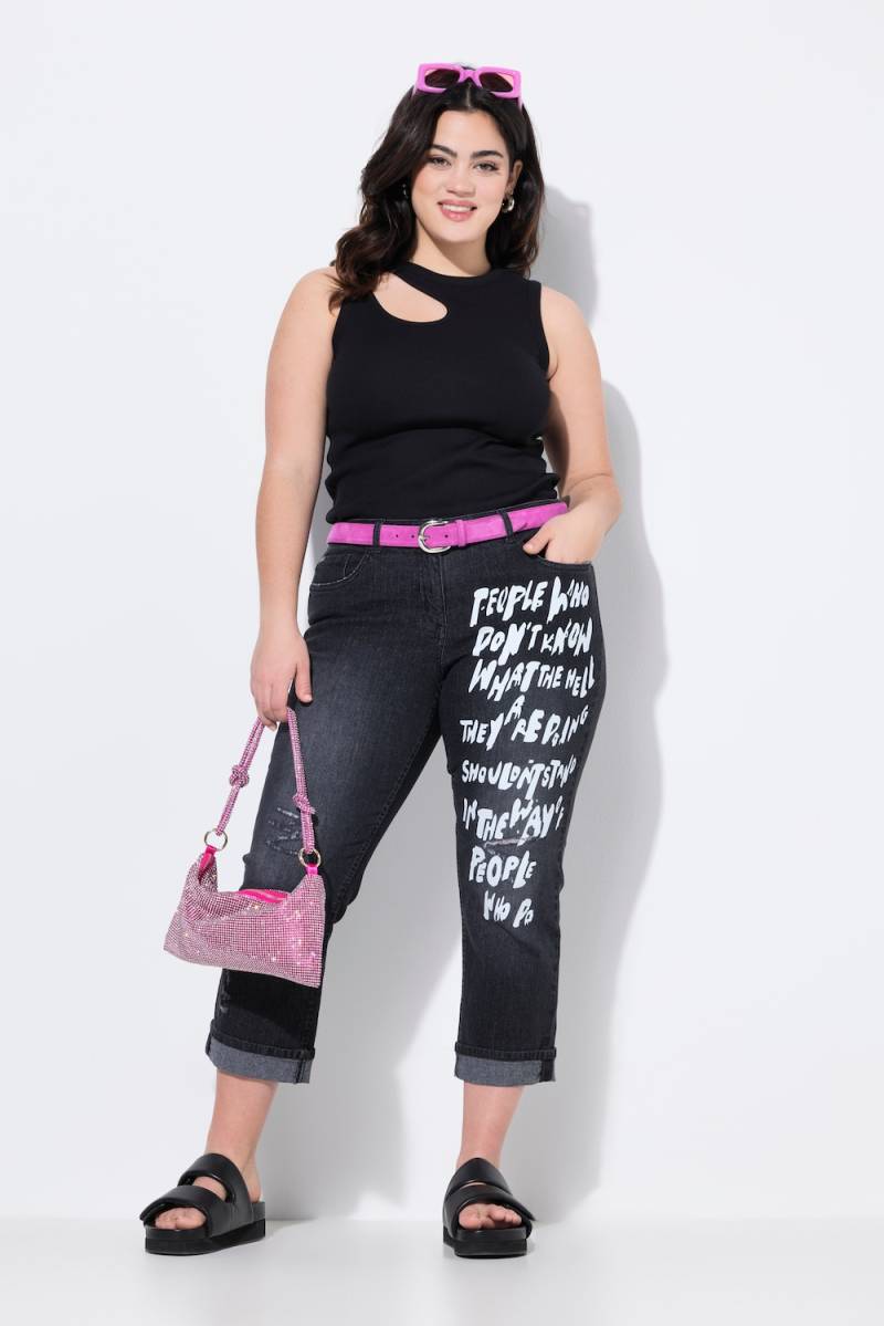 Große Größen 7/8-Jeans Amy, Damen, schwarz, Größe: 46, Baumwolle, Angel of Style von Angel of Style