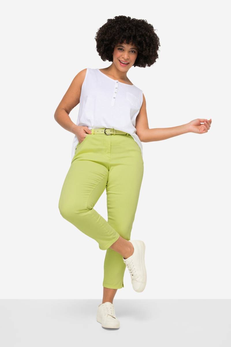 Große Größen 7/8-Twillhose, Damen, gelb, Größe: 50, Baumwolle, Angel of Style von Angel of Style