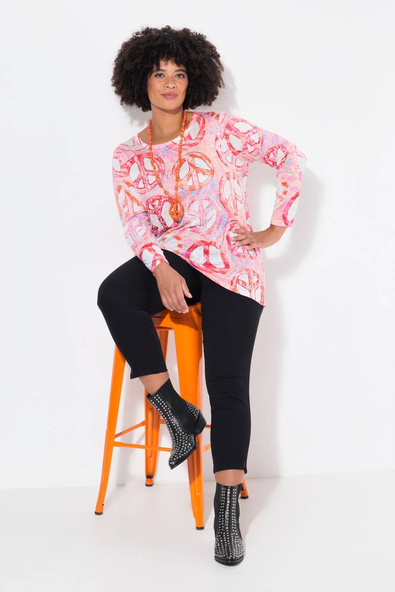 Große Größen 7/8-Twillhose, Damen, schwarz, Größe: 54, Baumwolle, Angel of Style von Angel of Style