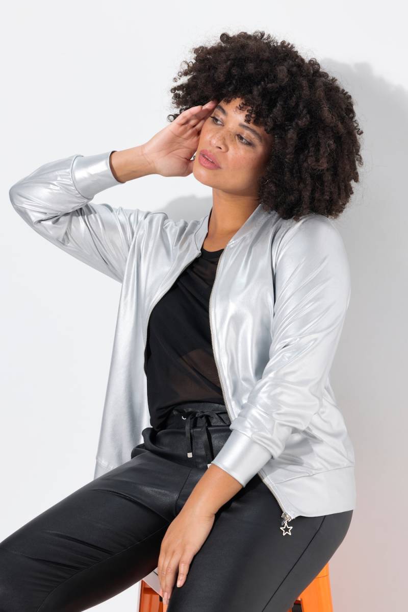 Große Größen Blouson, Damen, grau, Größe: 50, Polyester, Angel of Style von Angel of Style