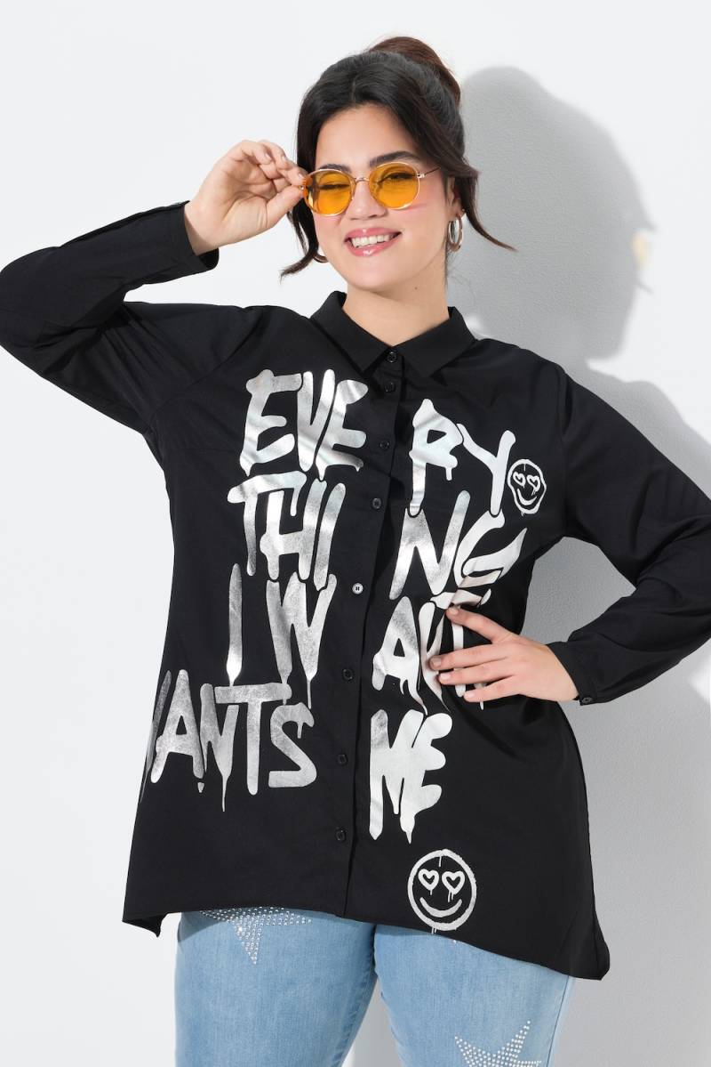 Große Größen Bluse, Damen, schwarz, Größe: 56, Polyester, Angel of Style von Angel of Style