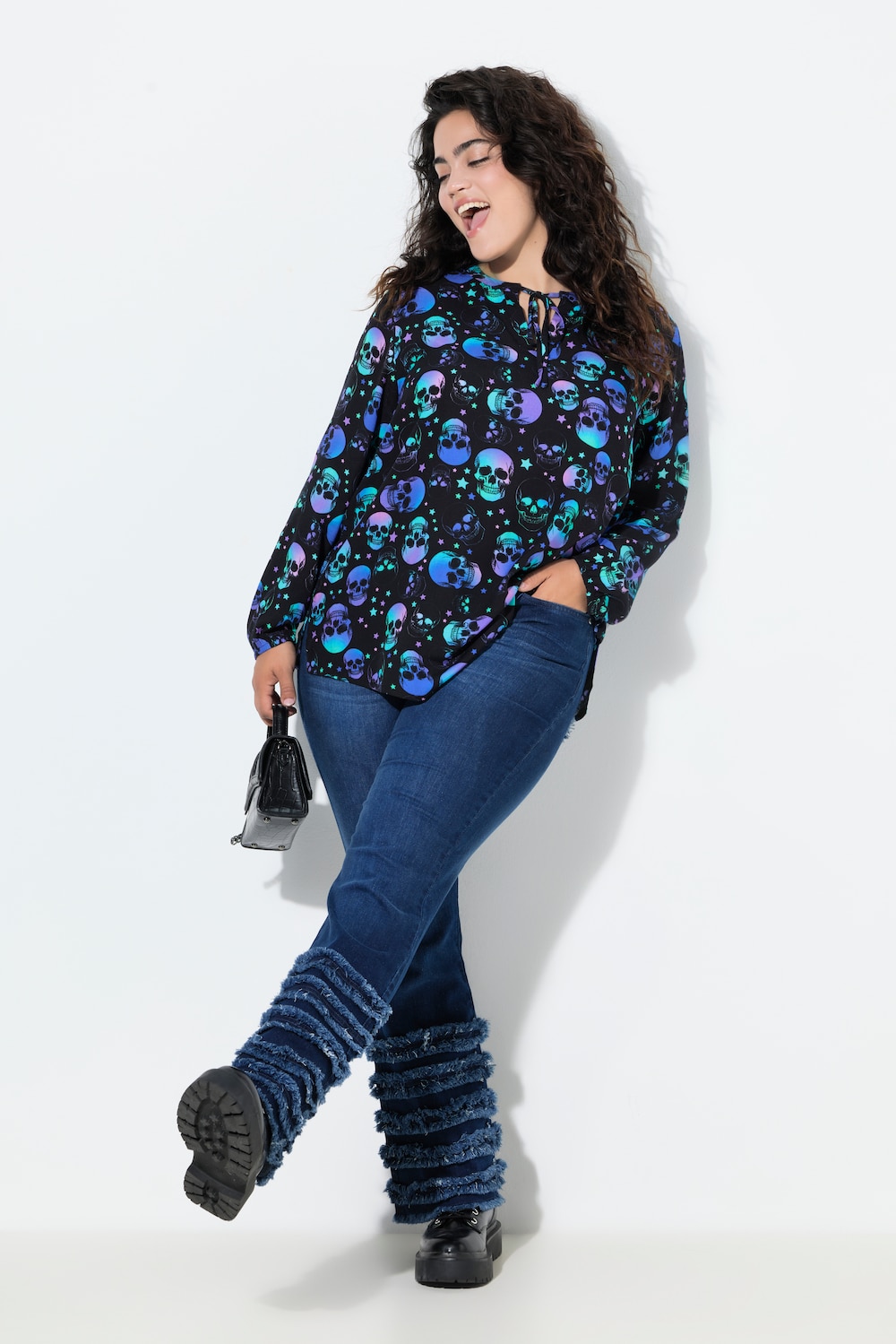 Große Größen Bootcut-Jeans Lea, Damen, blau, Größe: 54, Baumwolle, Angel of Style von Angel of Style