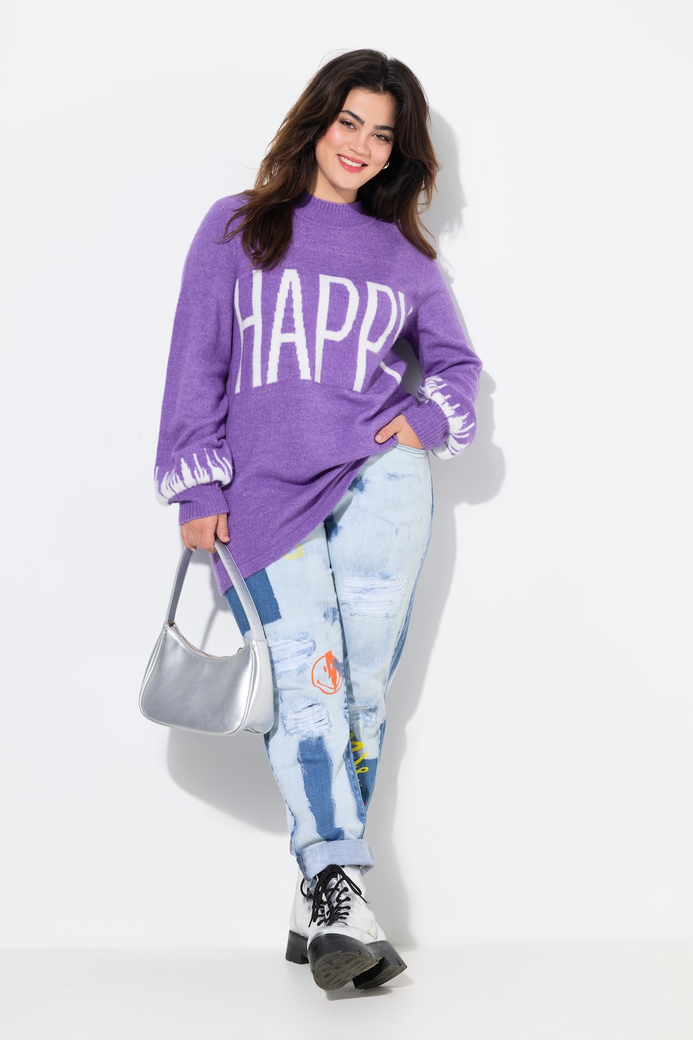 Große Größen Boyfriend-Jeans, Damen, blau, Größe: 52, Baumwolle, Angel of Style von Angel of Style