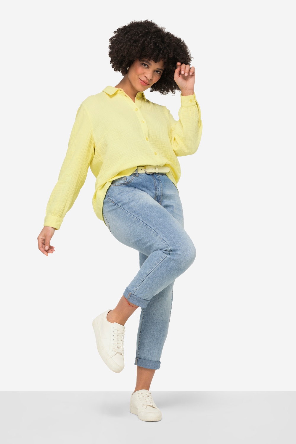 Große Größen Boyfriend-Jeans, Damen, blau, Größe: 56, Baumwolle, Angel of Style von Angel of Style