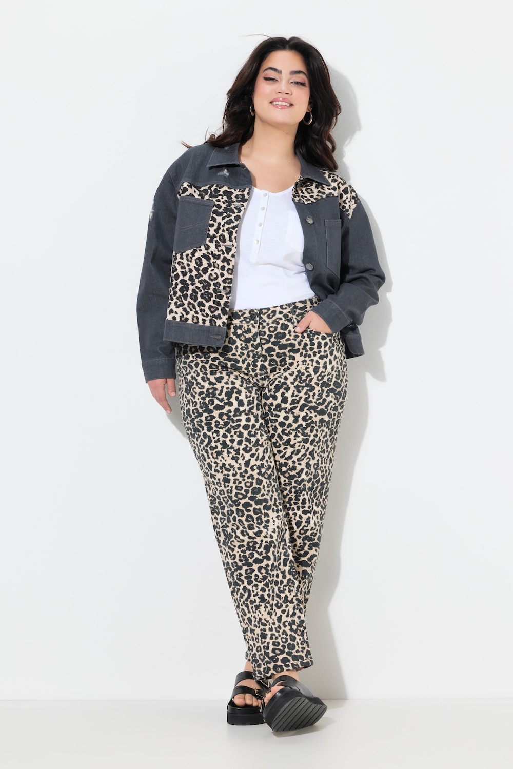 Große Größen Boyfriend-Jeans, Damen, grau, Größe: 52, Baumwolle, Angel of Style von Angel of Style