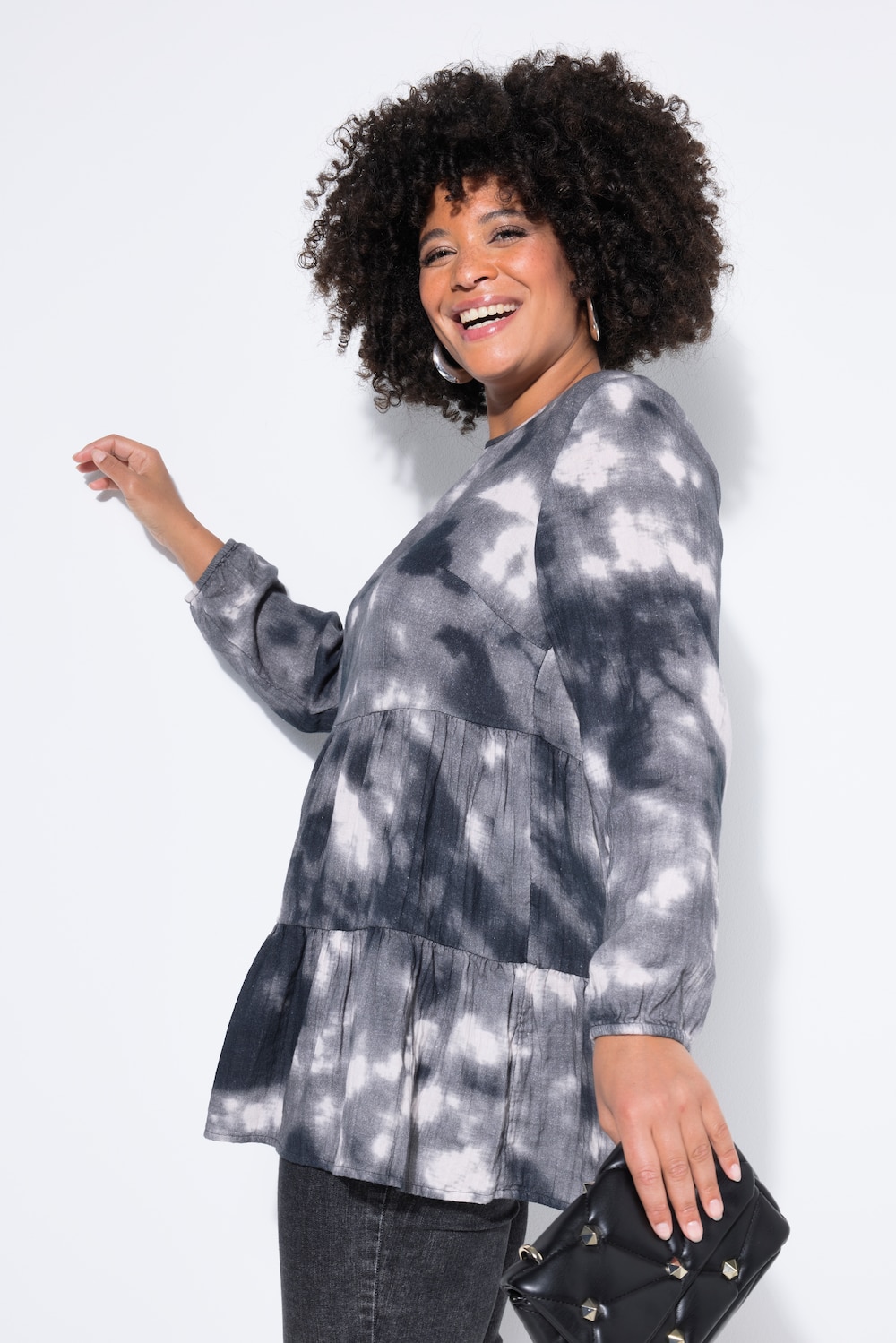 Große Größen Hemdbluse, Damen, grau, Größe: 60, Baumwolle, Angel of Style von Angel of Style