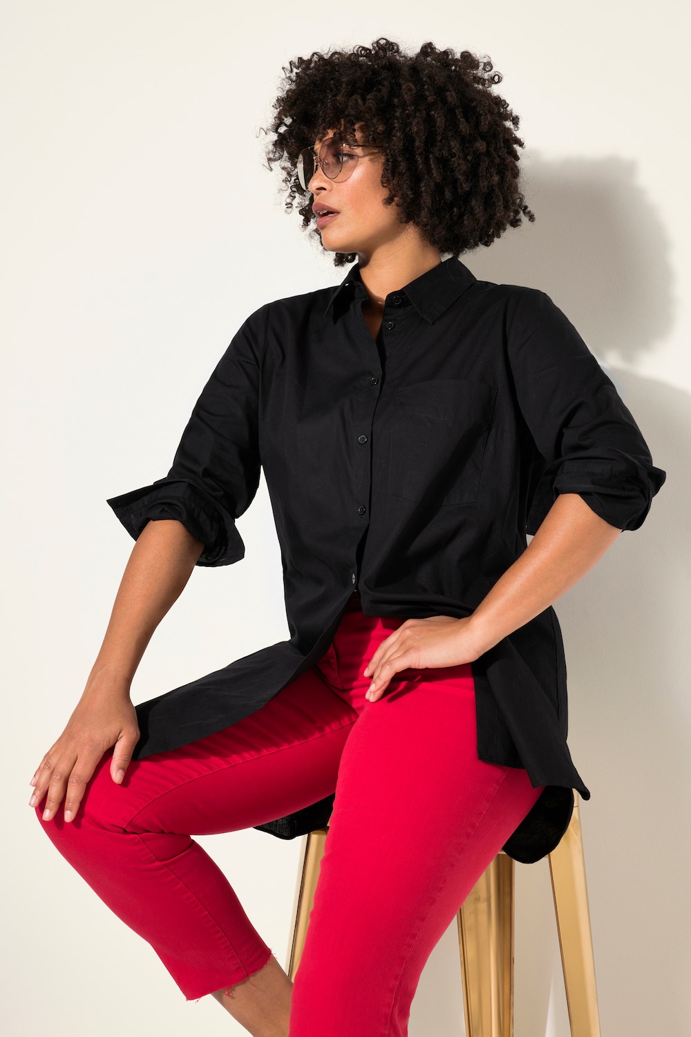 Große Größen Hemdbluse, Damen, schwarz, Größe: 58, Baumwolle, Angel of Style Große Größen Hemdbluse, Damen, schwarz, Größe: 58, Baumwolle, Angel of Style von Angel of Style