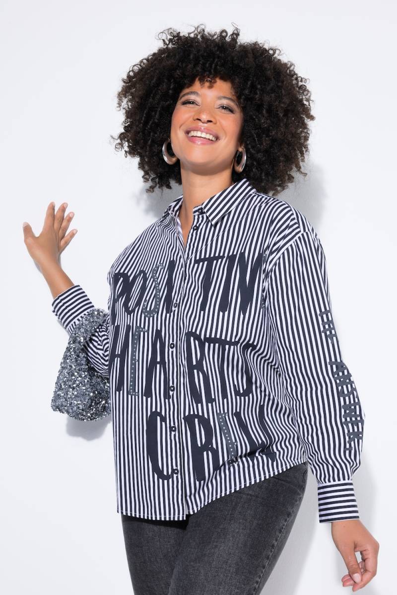 Große Größen Hemdbluse, Damen, schwarz, Größe: 60, Baumwolle, Angel of Style von Angel of Style