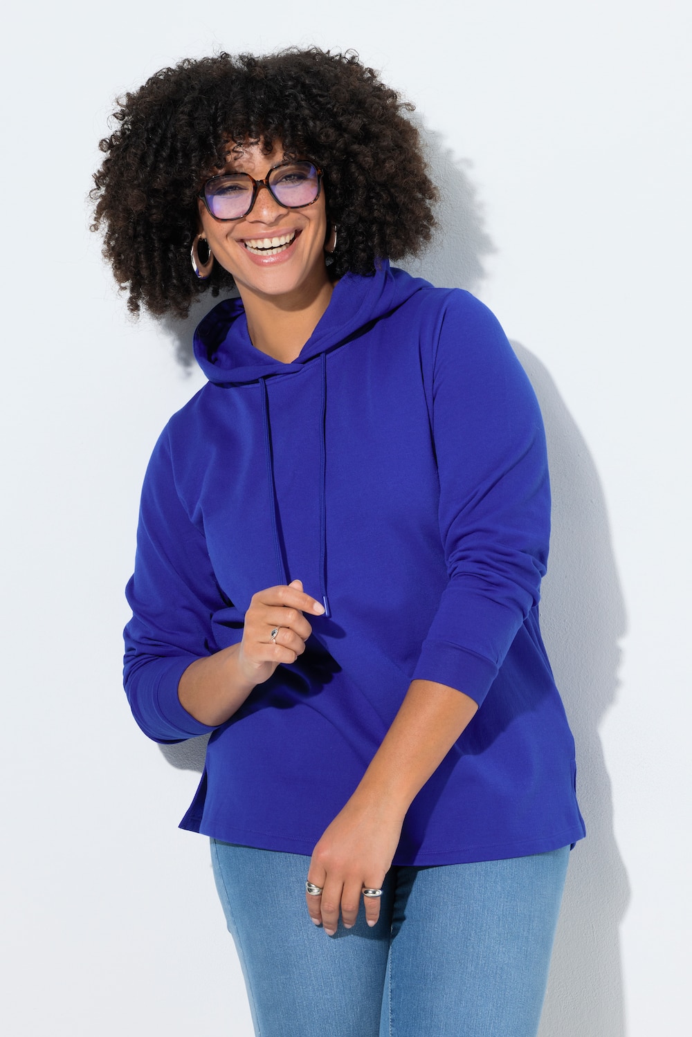Große Größen Hoodie, Damen, blau, Größe: 52, Polyester, Angel of Style von Angel of Style
