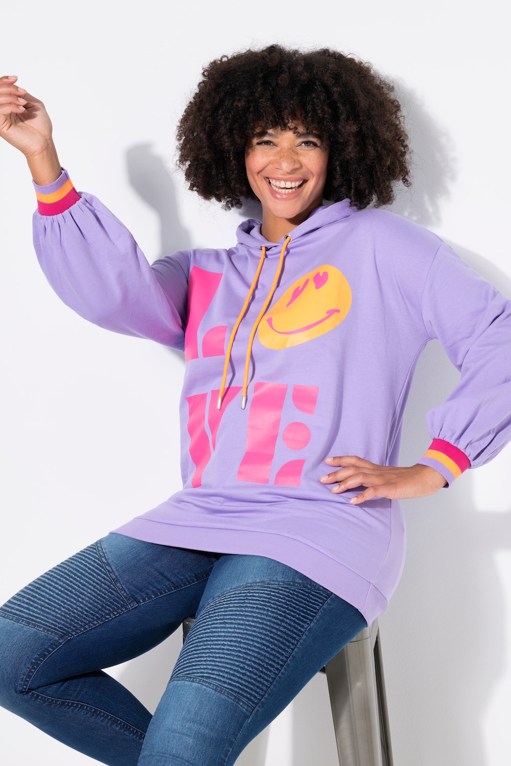 Große Größen Hoodie, Damen, lila, Größe: 54, Baumwolle, Angel of Style von Angel of Style