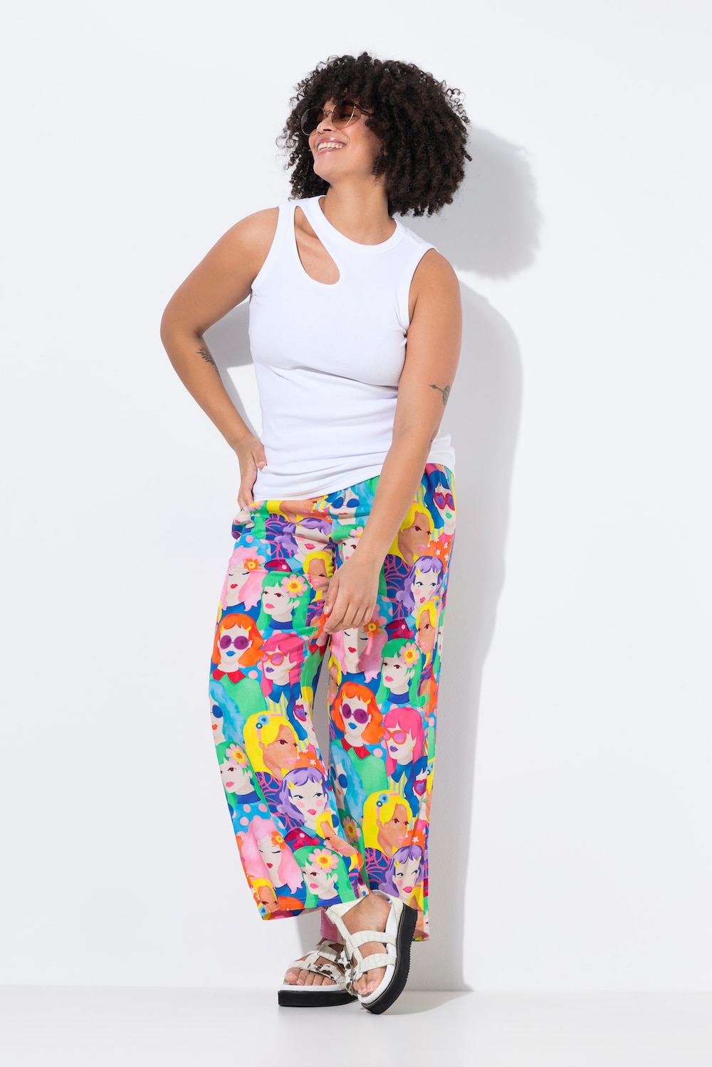 Große Größen Hose, Damen, blau, Größe: 44, Viskose, Angel of Style von Angel of Style