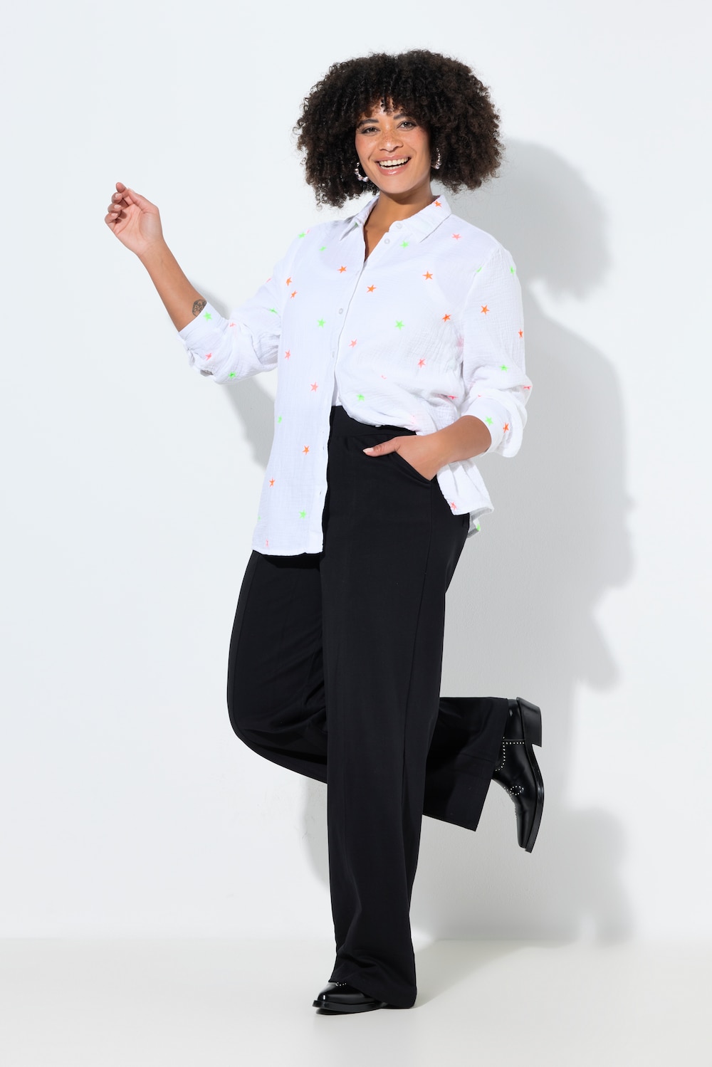 Große Größen Hose, Damen, schwarz, Größe: 48, Baumwolle, Angel of Style von Angel of Style