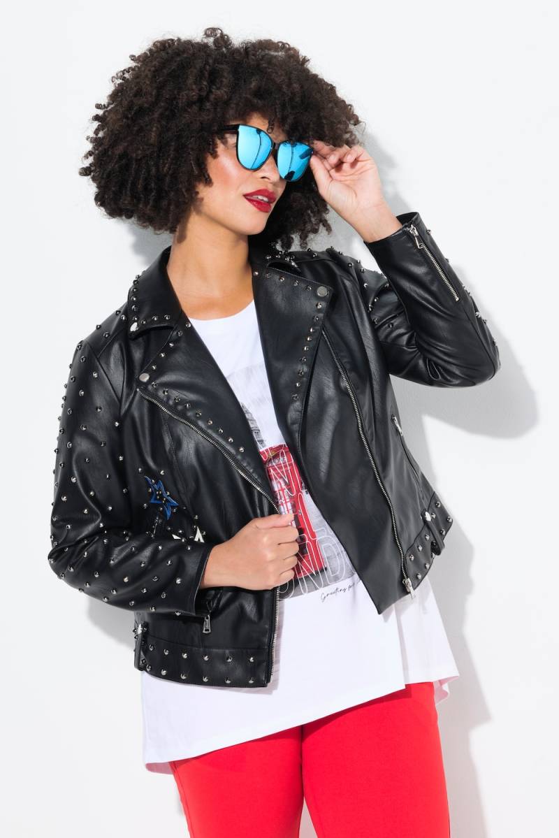 Große Größen Jacke, Damen, schwarz, Größe: 46, Polyester/Synthetische Fasern, Angel of Style von Angel of Style