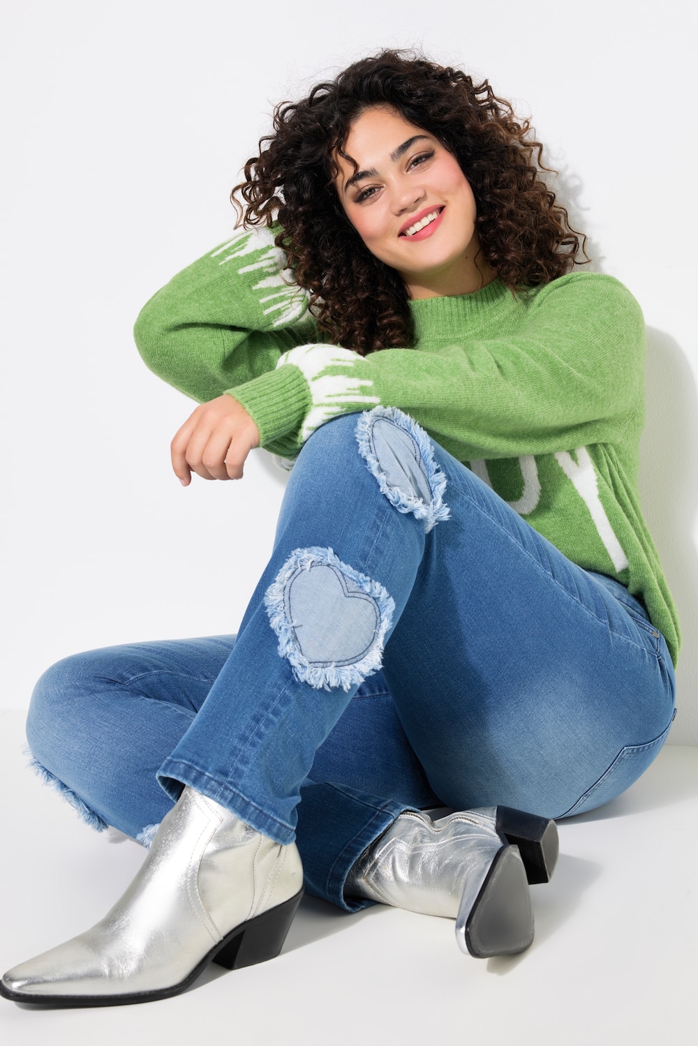 Große Größen Jeans, Damen, blau, Größe: 52, Baumwolle, Angel of Style von Angel of Style