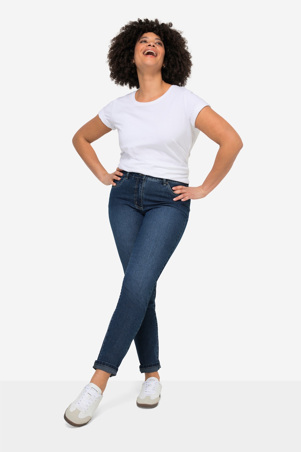 Große Größen Jeans Emma, Damen, blau, Größe: 54, Baumwolle/Polyester, Angel of Style von Angel of Style