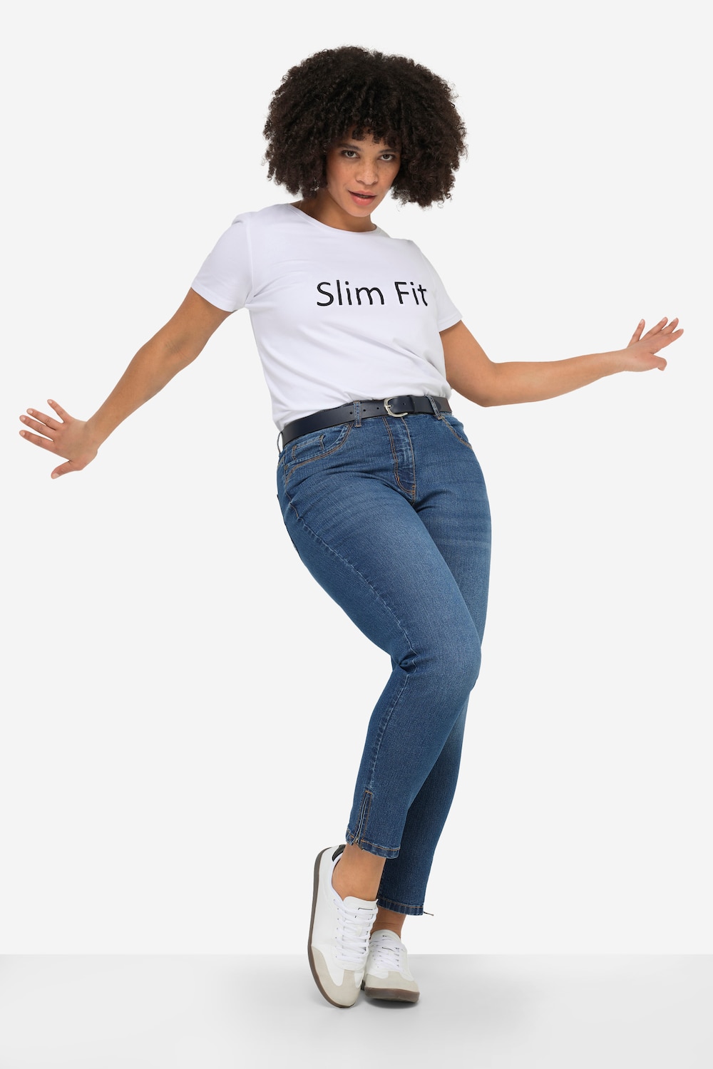 Große Größen Jeans Irma, Damen, blau, Größe: 50, Baumwolle, Angel of Style von Angel of Style