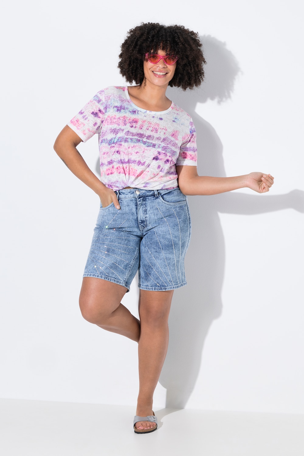 Große Größen Jeans-Shorts, Damen, blau, Größe: 58, Baumwolle, Angel of Style von Angel of Style