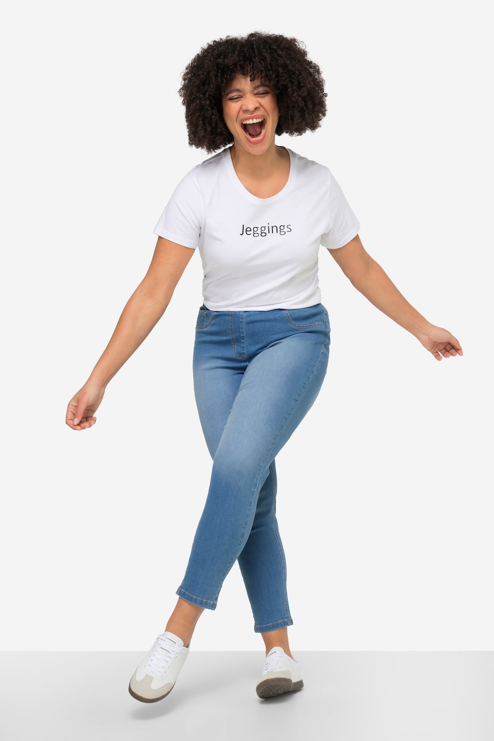 Große Größen Jeggings Jule, Damen, blau, Größe: 23, Baumwolle, Angel of Style von Angel of Style