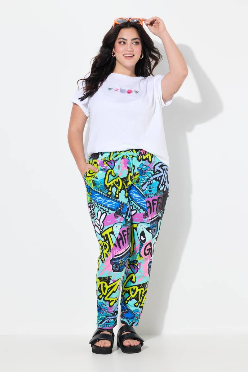 Große Größen Jogginghose, Damen, türkis, Größe: 50, Baumwolle, Angel of Style von Angel of Style