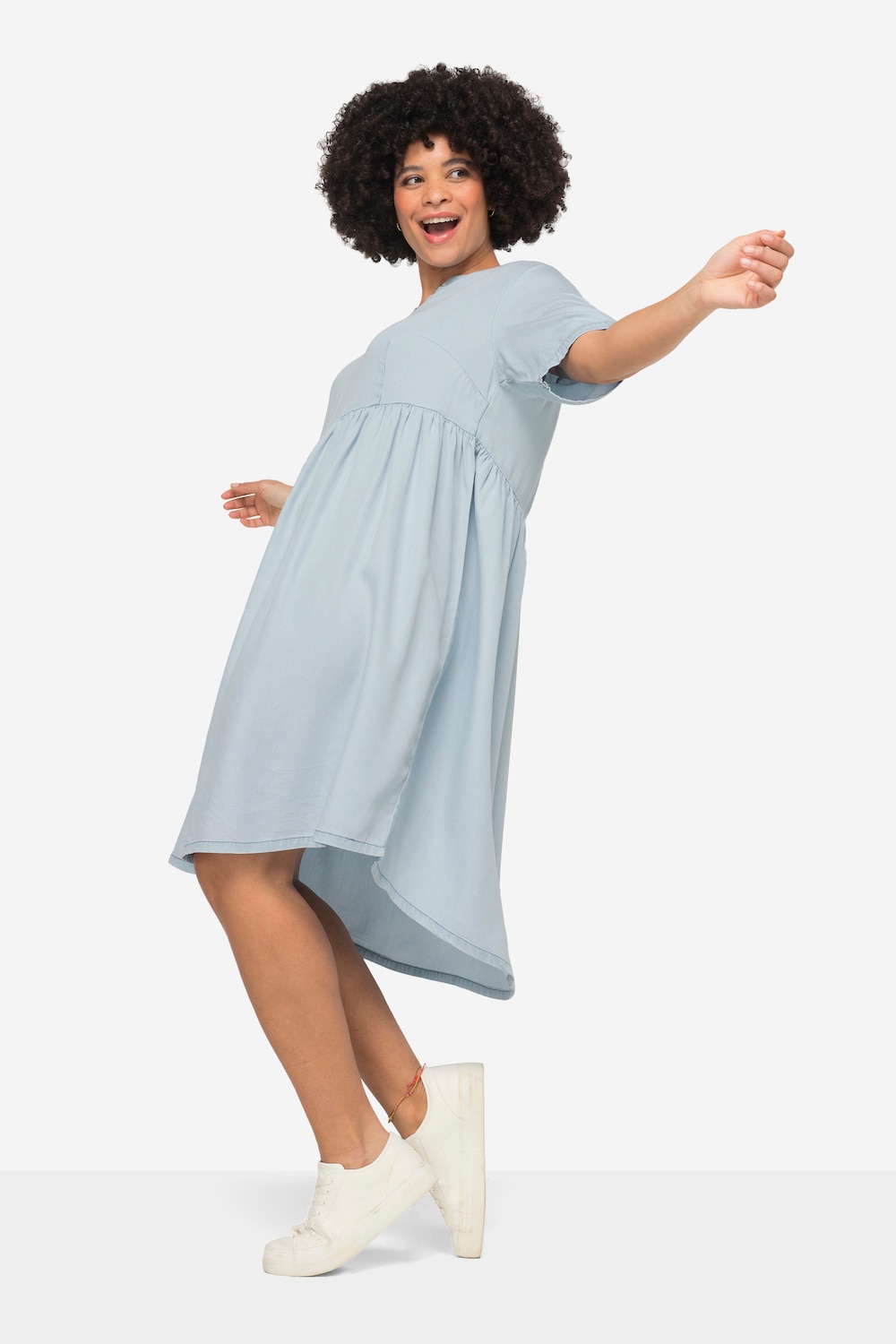 Große Größen Kleid, Damen, blau, Größe: 46, Synthetische Fasern, Angel of Style von Angel of Style