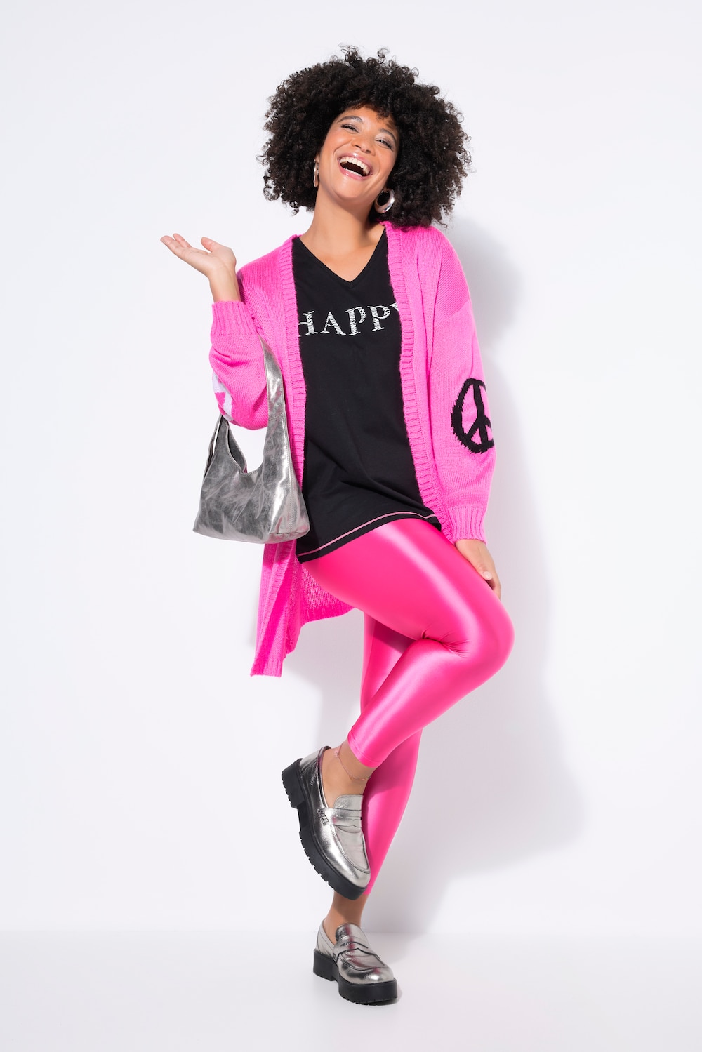 Große Größen Leggings, Damen, rosa, Größe: 48, Synthetische Fasern/Elasthan, Angel of Style von Angel of Style