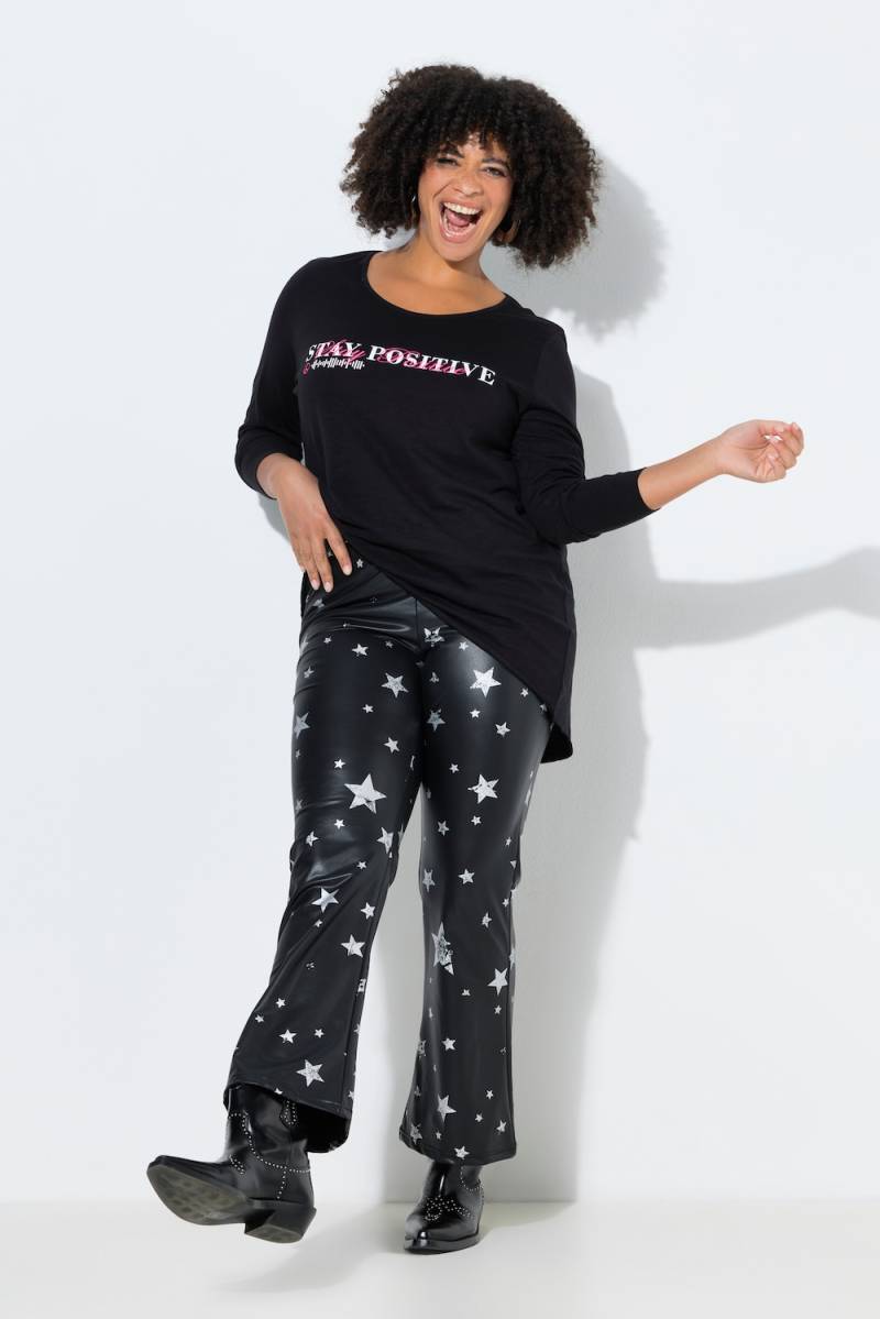 Große Größen Leggings mit Schlag, Damen, schwarz, Größe: 58, Synthetische Fasern/Polyester, Angel of Style von Angel of Style