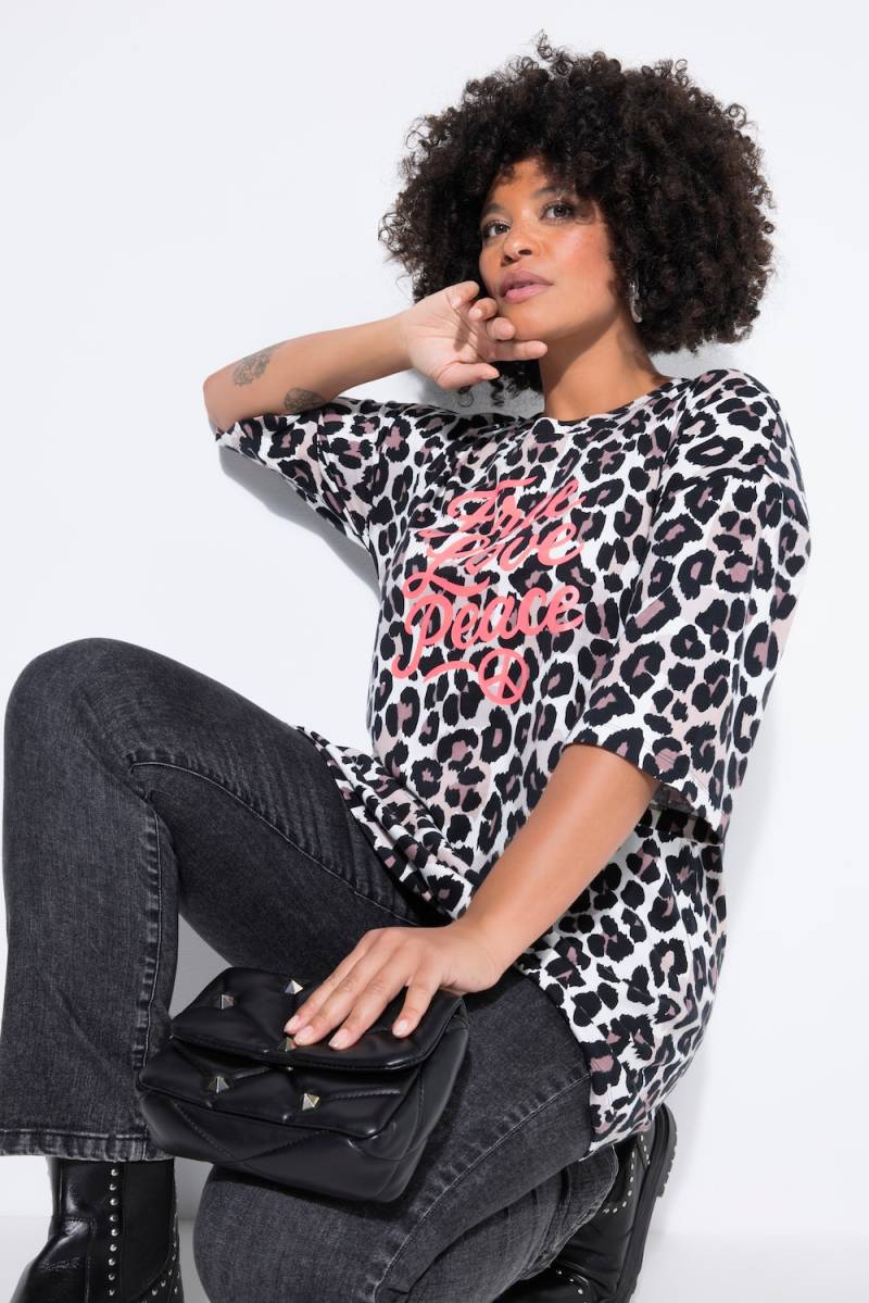 Große Größen Leo-Shirt, Damen, grau, Größe: 46/48, Baumwolle, Angel of Style von Angel of Style