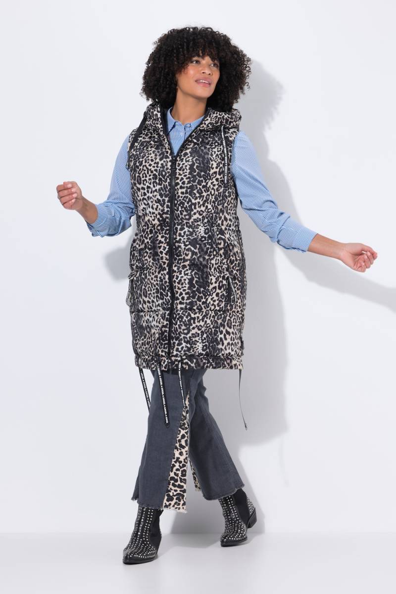 Große Größen Long-Steppweste, Damen, grau, Größe: 50, Polyester, Angel of Style von Angel of Style