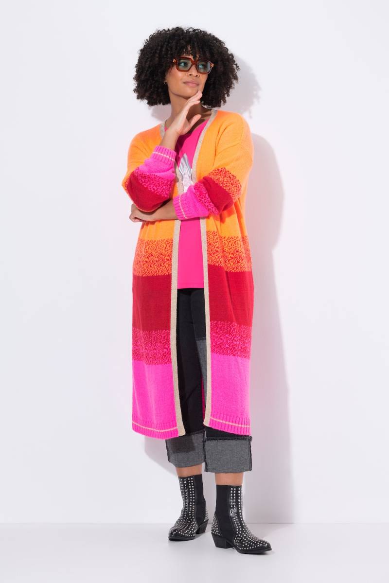 Große Größen Long-Strickjacke, Damen, rosa, Größe: 42/44, Synthetische Fasern, Angel of Style von Angel of Style