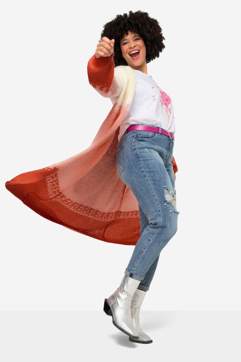 Große Größen Long-Strickjacke, Damen, rosa, Größe: 44, Synthetische Fasern, Angel of Style von Angel of Style