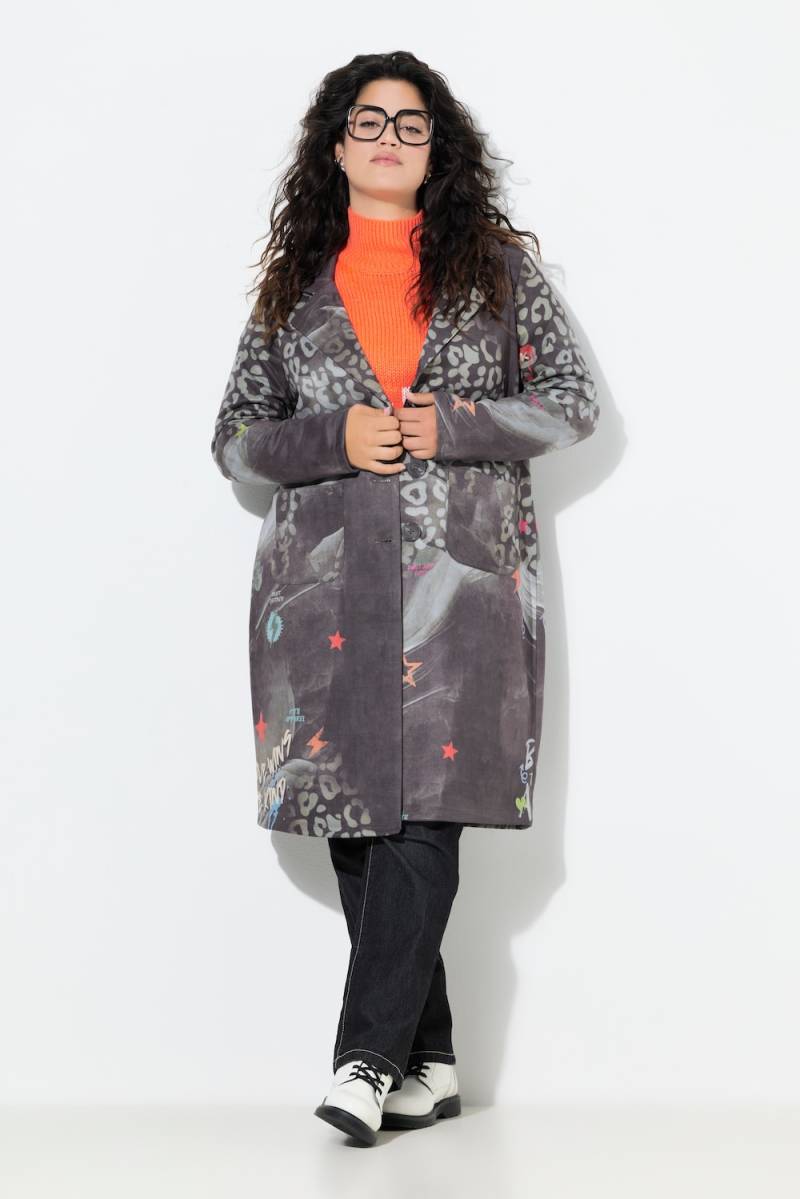 Große Größen Longblazer, Damen, grau, Größe: 56, Polyester, Angel of Style von Angel of Style